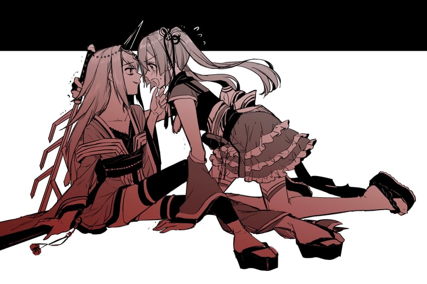 kureha yuna and tokime shizuka (mahou shoujo madoka magica and 1 more) drawn by yukishiro_(hitsuji)