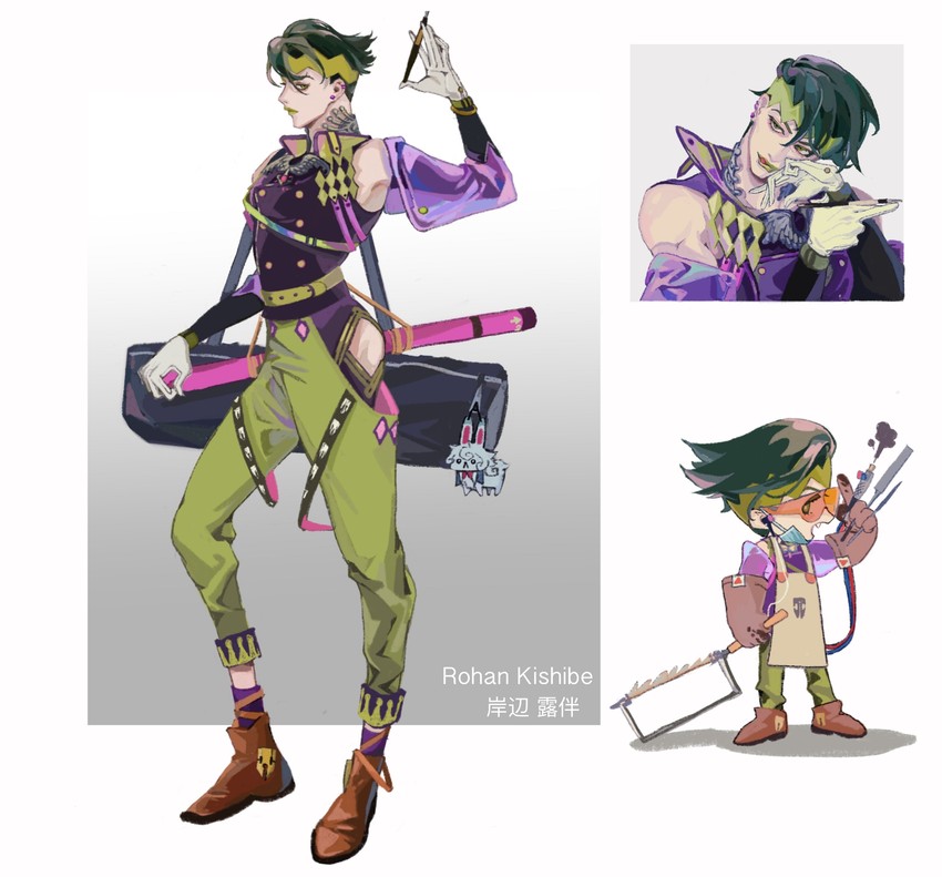 kishibe rohan (jojo no kimyou na bouken and 1 more) drawn by xubeichaoyansuan