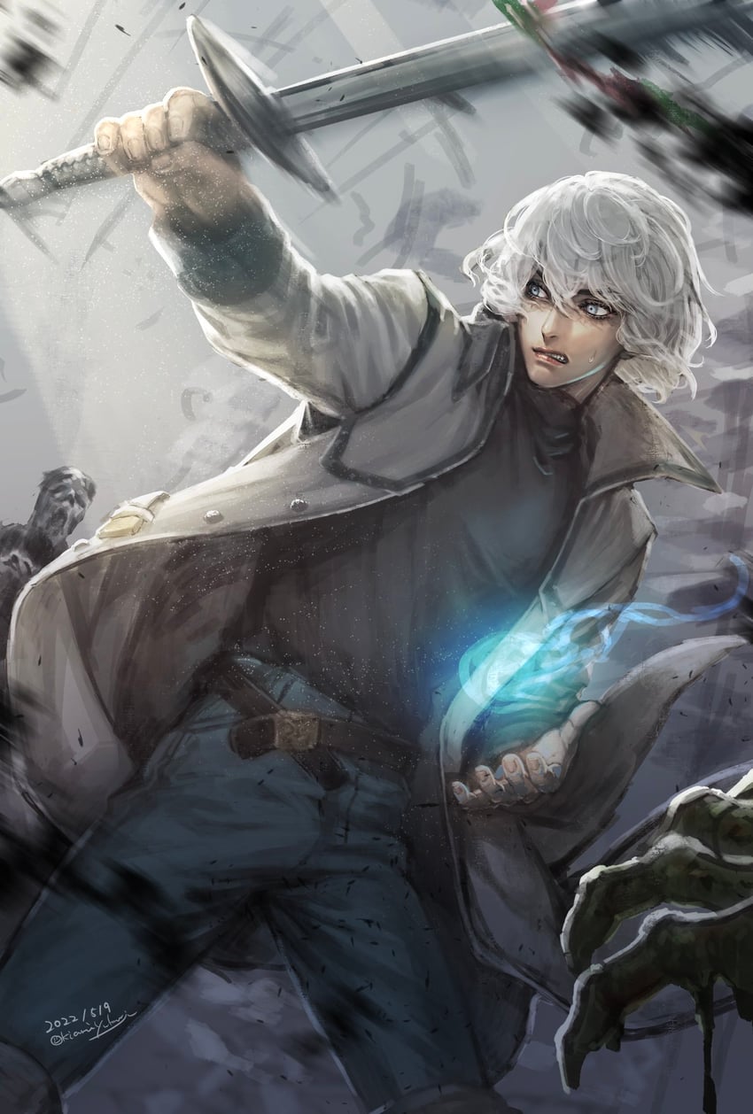soma cruz (castlevania and 1 more) drawn by okiami_yukari