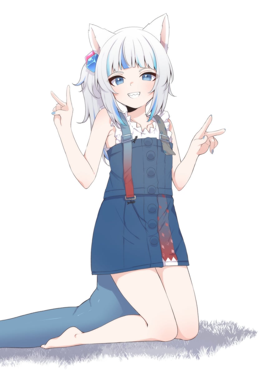 gawr gura (hololive and 1 more) drawn by valefal_coneri