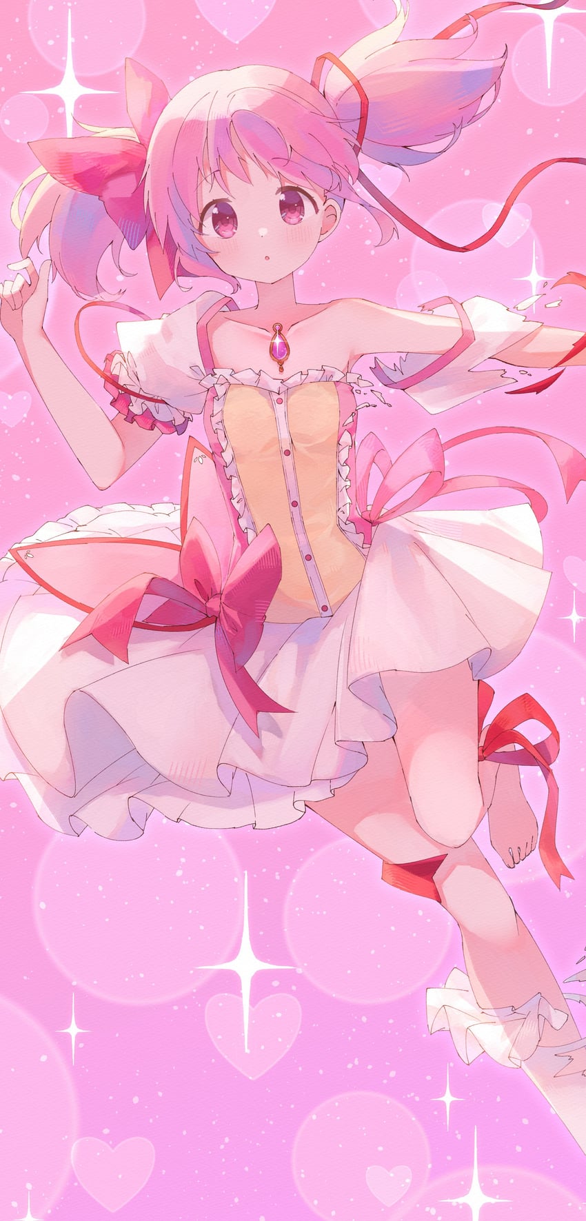 kaname madoka (mahou shoujo madoka magica) drawn by ruru_(rurumagi)
