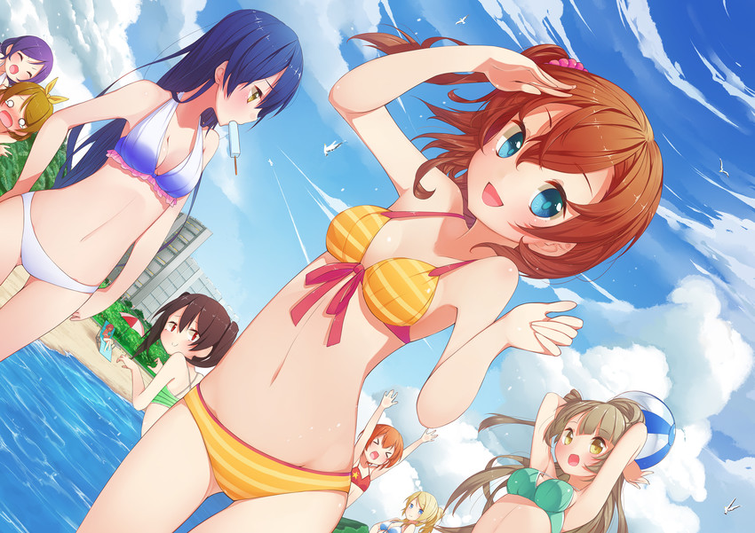 nishikino maki, tojo nozomi, sonoda umi, yazawa nico, ayase eli, and 4 more (love live! and 1 more) drawn by neko7