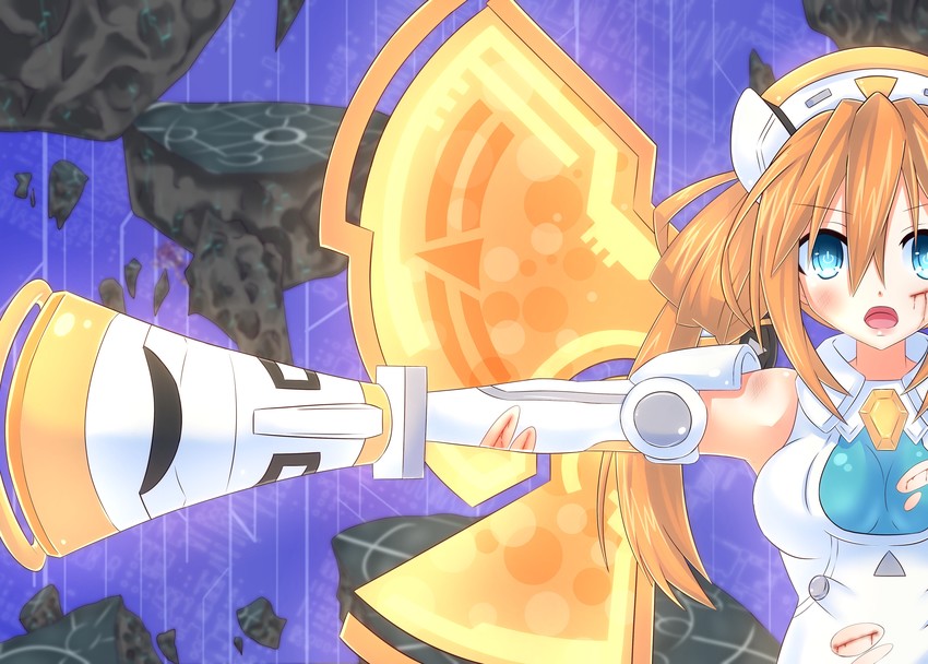 orange heart (neptune and 1 more) drawn by hechima-bushi