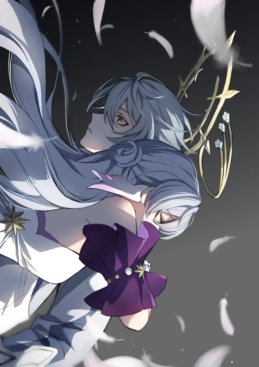 robin and sunday (honkai and 1 more) drawn by kedama_(kedamaneko)