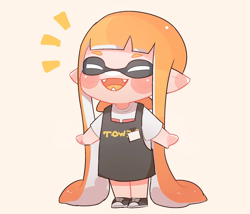 inkling player character and inkling girl (splatoon and 1 more) drawn by iguana152588