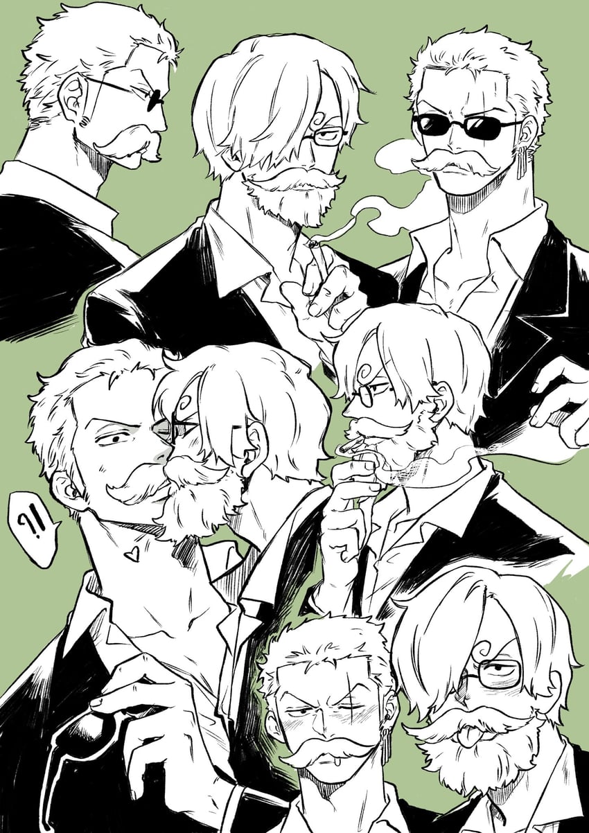roronoa zoro and sanji (one piece) drawn by jennyandloiryan
