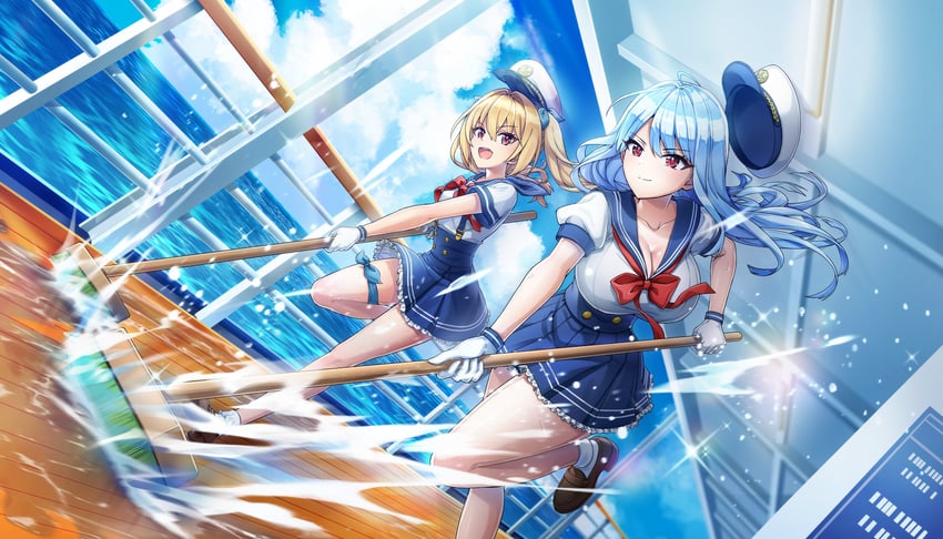 nayuki hiori and kazami ellen (dolphin wave) drawn by ootomo_takuji