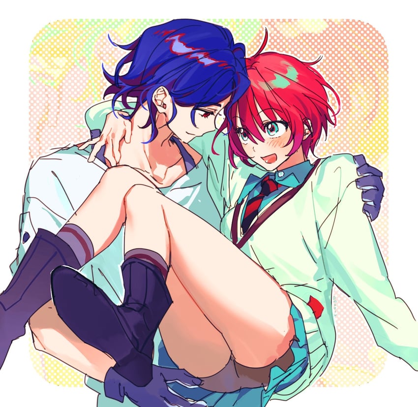 amate yuzuriha and shuji ito (gundam and 1 more) drawn by meng_gin