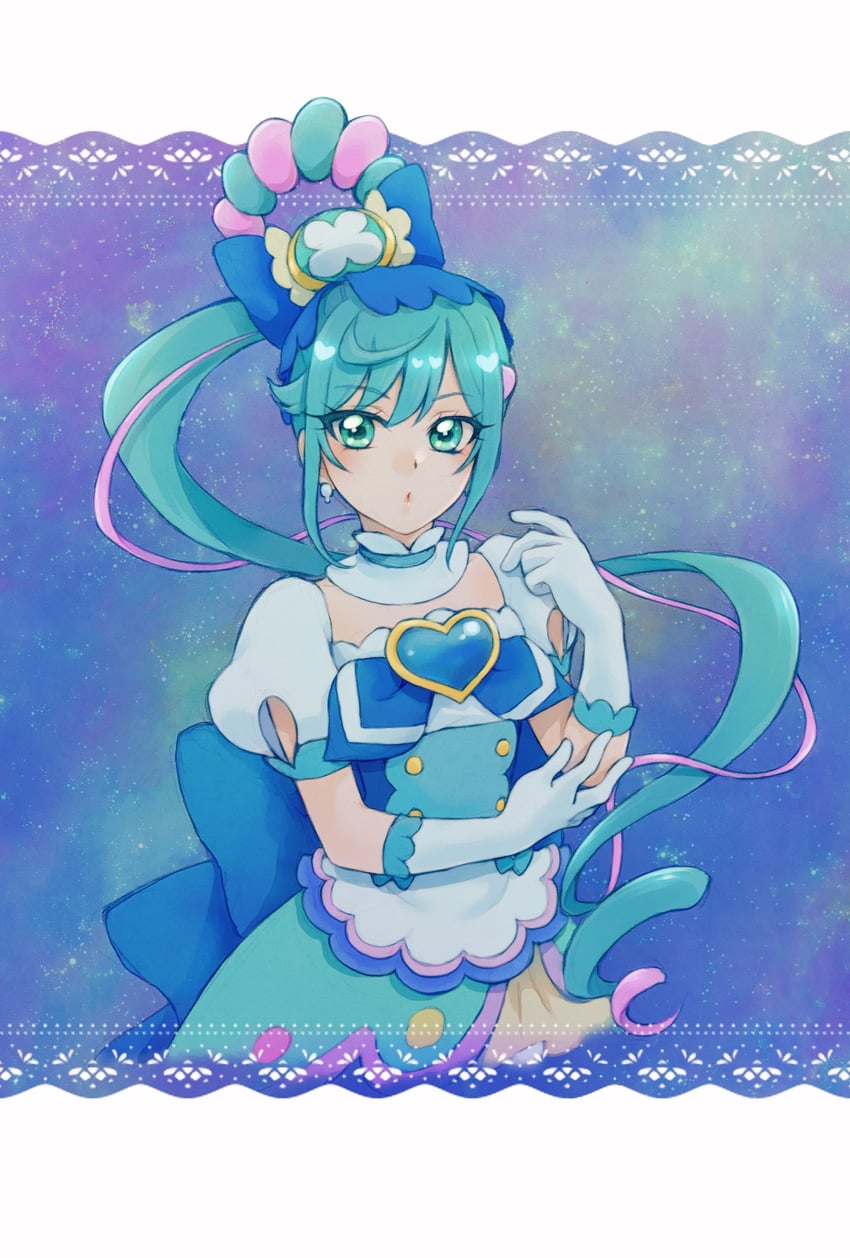 fuwa kokone and cure spicy (precure and 1 more) drawn by aizen_(syoshiyuki)
