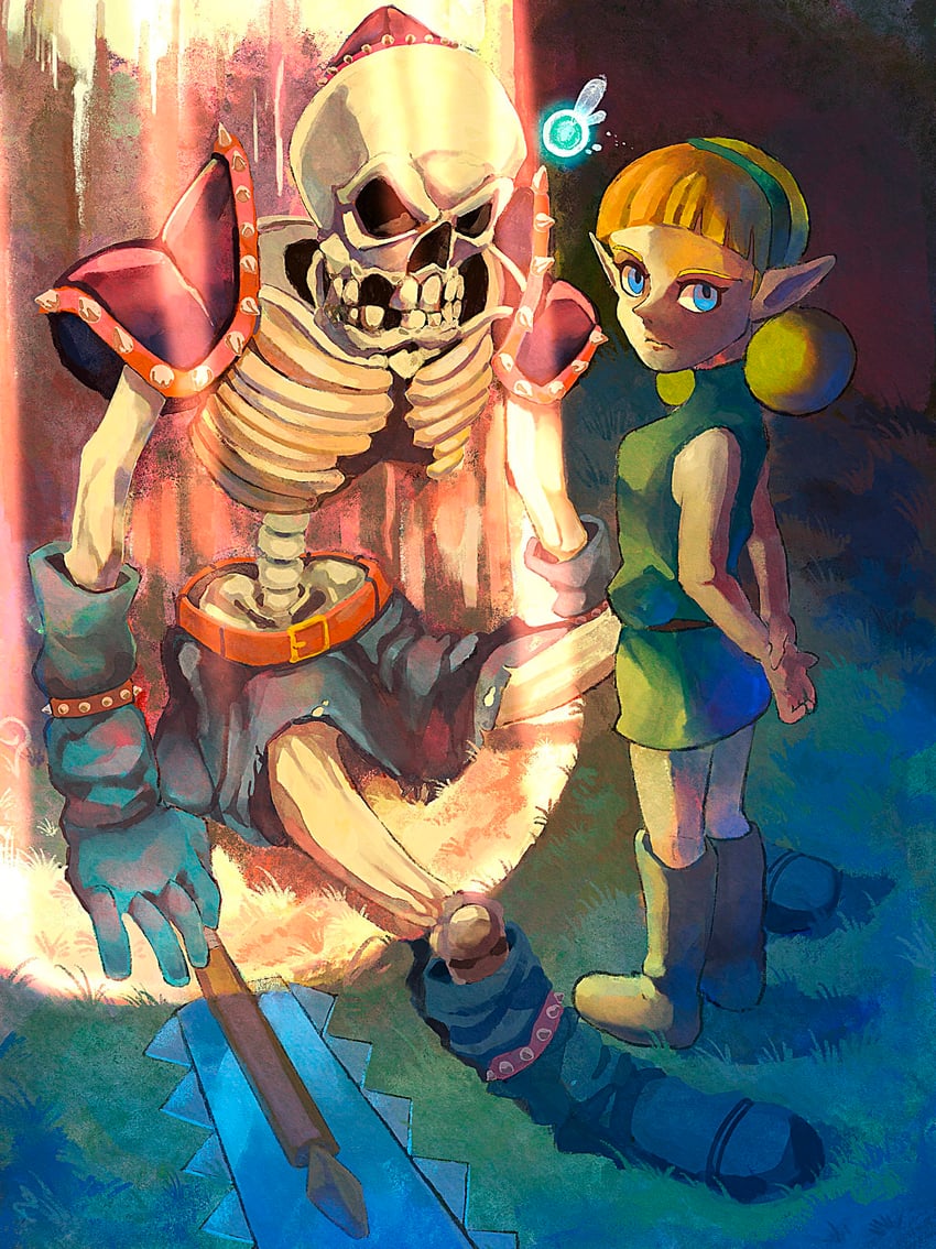 navi, fado, and stalfos (the legend of zelda and 1 more) drawn by nasagina