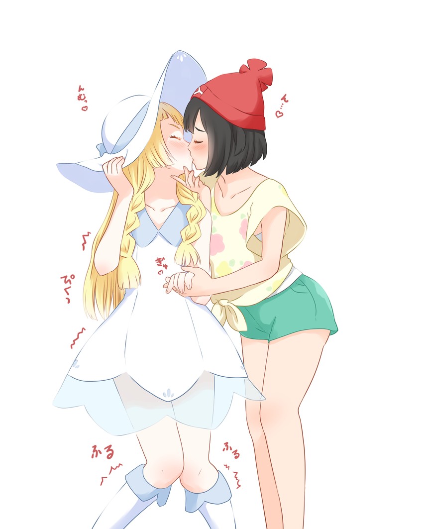 lillie and selene (pokemon and 1 more) drawn by kurosawa_karura
