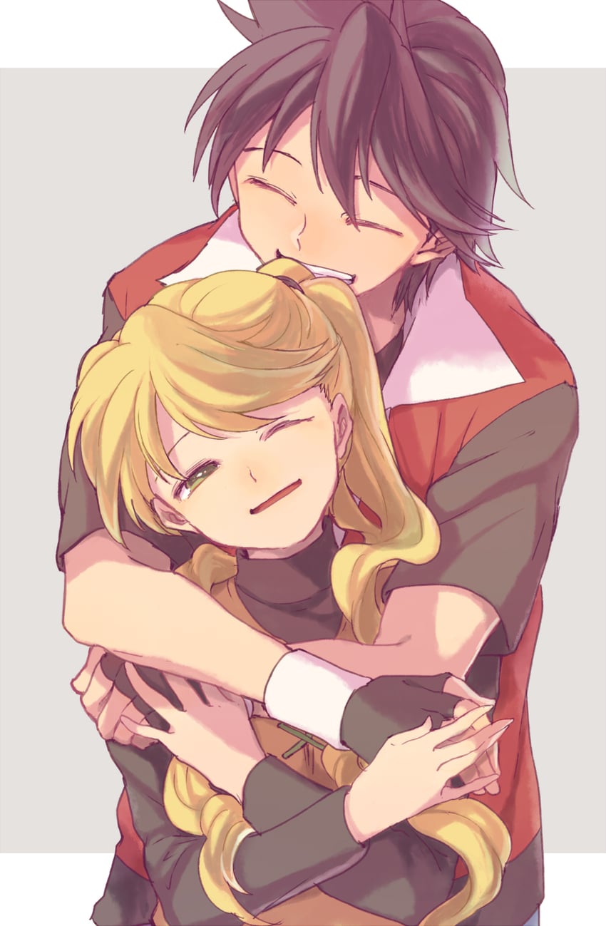 red and yellow (pokemon and 1 more) drawn by yui_ko