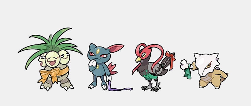 sneasel, exeggutor, marowak, and unfezant (pokemon) drawn by eneko_(olavcnkrpucl16a)