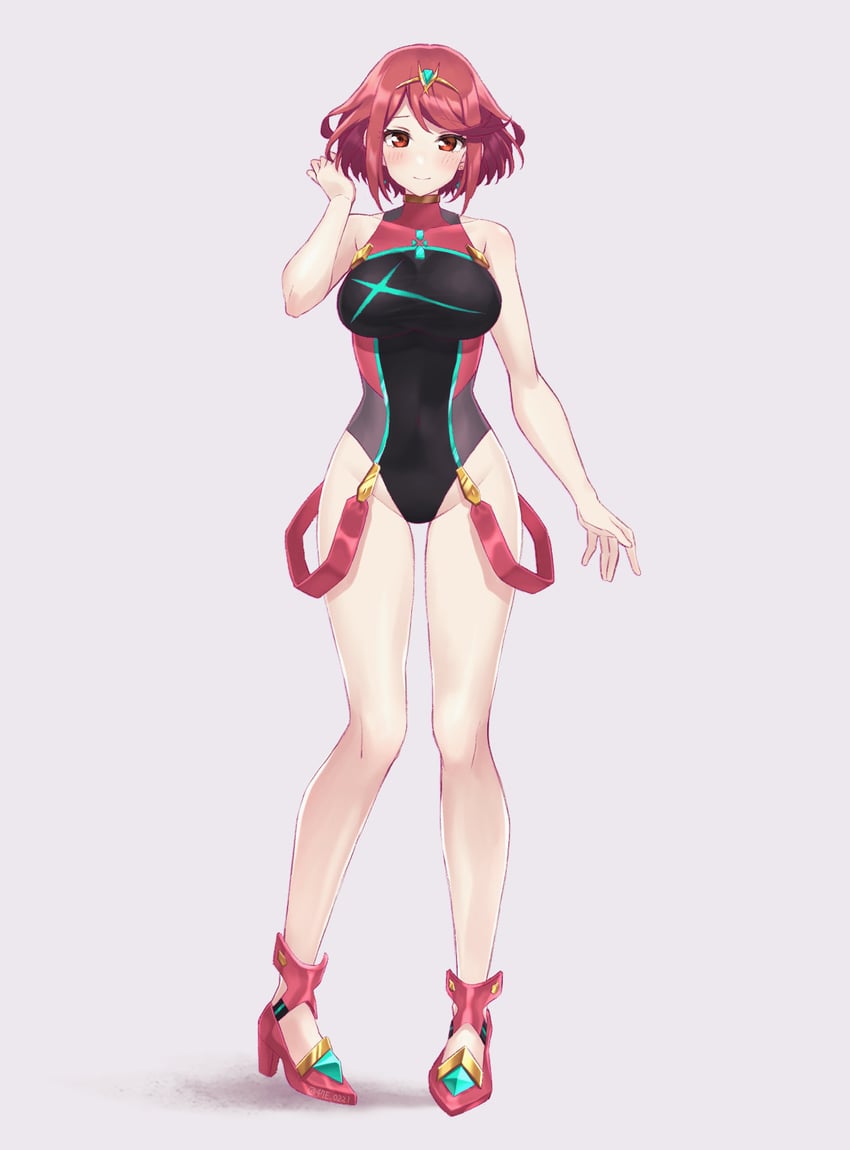pyra (xenoblade chronicles and 1 more) drawn by shinae
