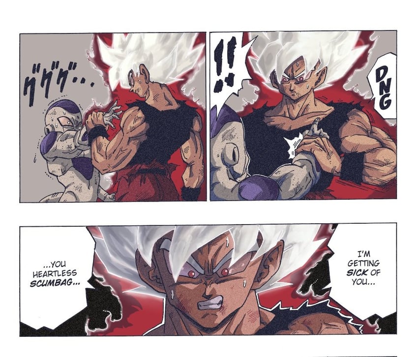 son goku, frieza, and final form frieza (dragon ball and 1 more) drawn by ilyviiii and toriyama_akira