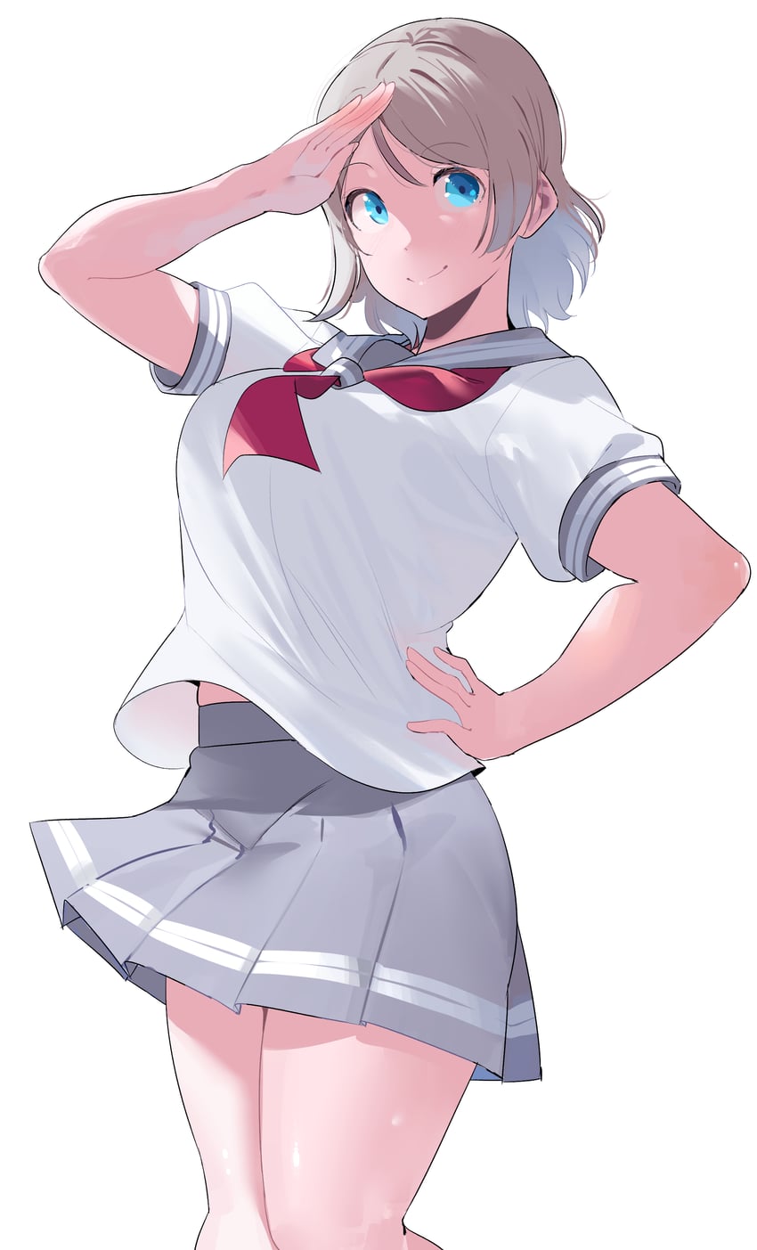 watanabe you (love live! and 1 more) drawn by okpriko