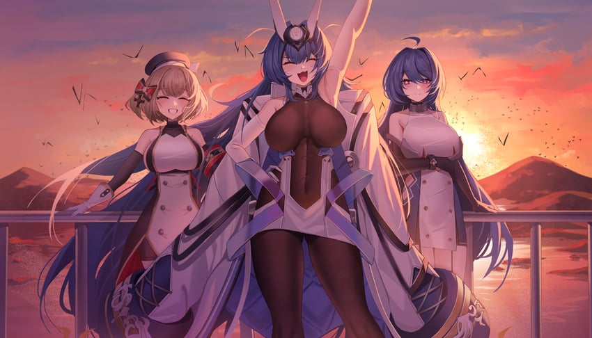 z23, new jersey, and helena (azur lane) drawn by jeze