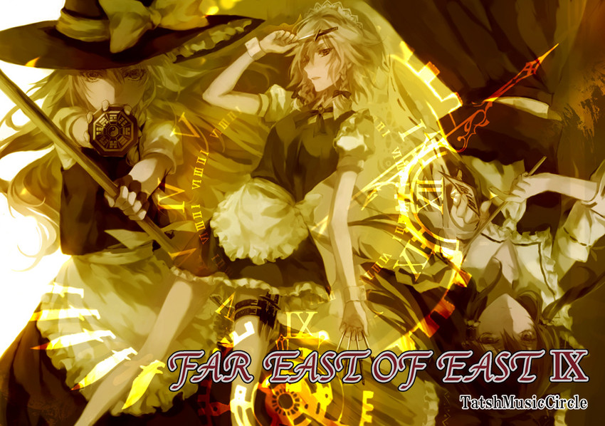 hakurei reimu, kirisame marisa, and izayoi sakuya (touhou) drawn by mg_(mica)