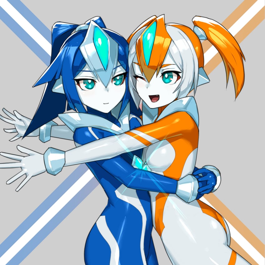 x-girl flare and x-girl serena (original) drawn by nikunopengin