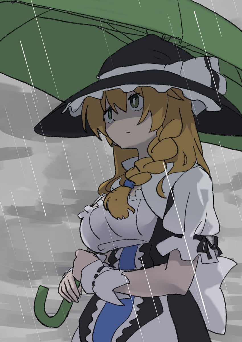 kirisame marisa and mars (touhou and 1 more) drawn by leftame