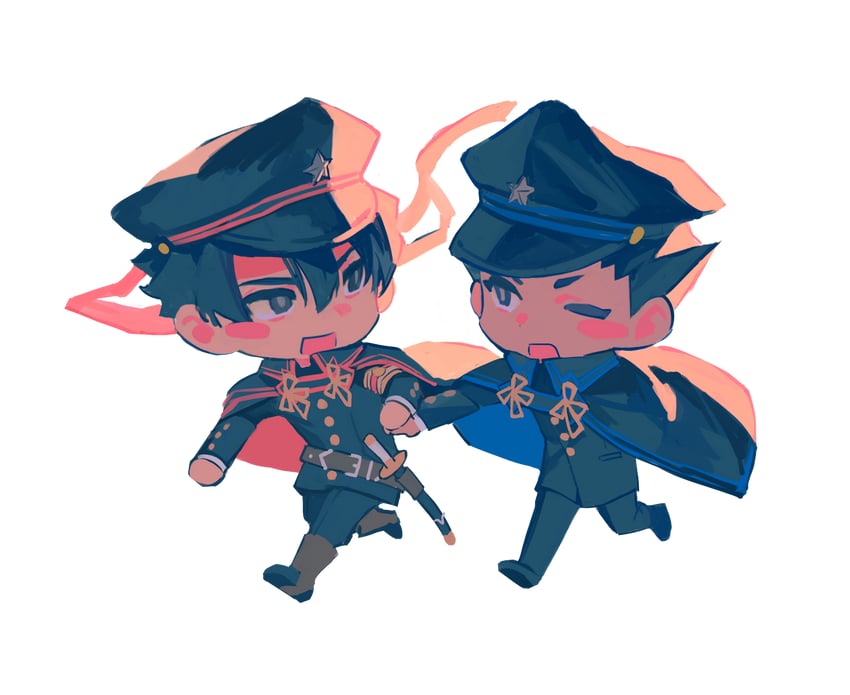 ryunosuke naruhodo and kazuma asogi (ace attorney and 1 more) drawn by dong_98