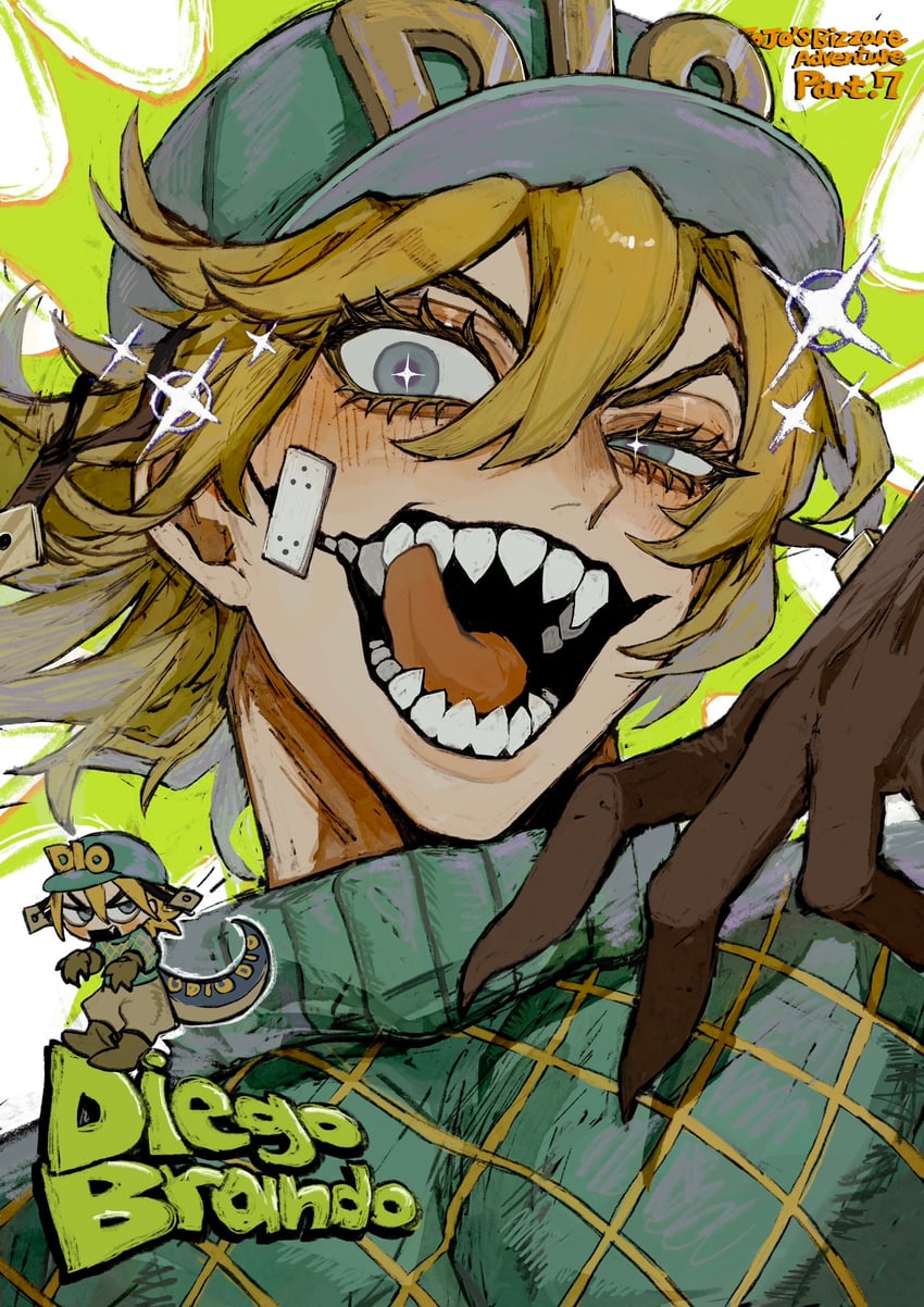 diego brando and scary monsters (jojo no kimyou na bouken and 1 more) drawn by neg_50asu