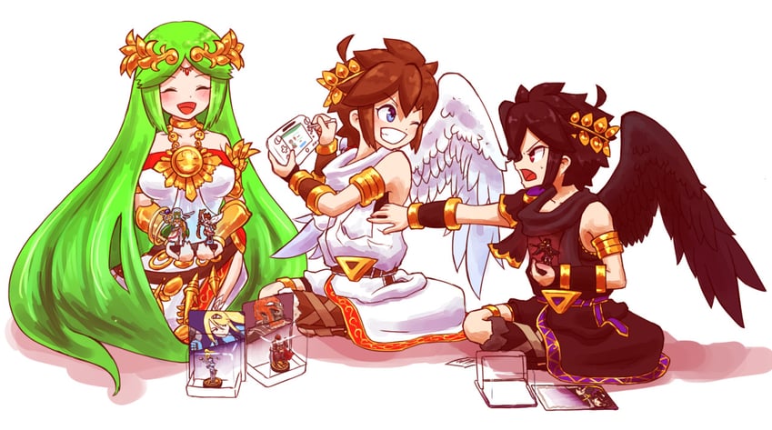 samus aran, palutena, pit, ganondorf, and dark pit (the legend of zelda and 5 more) drawn by aonori106