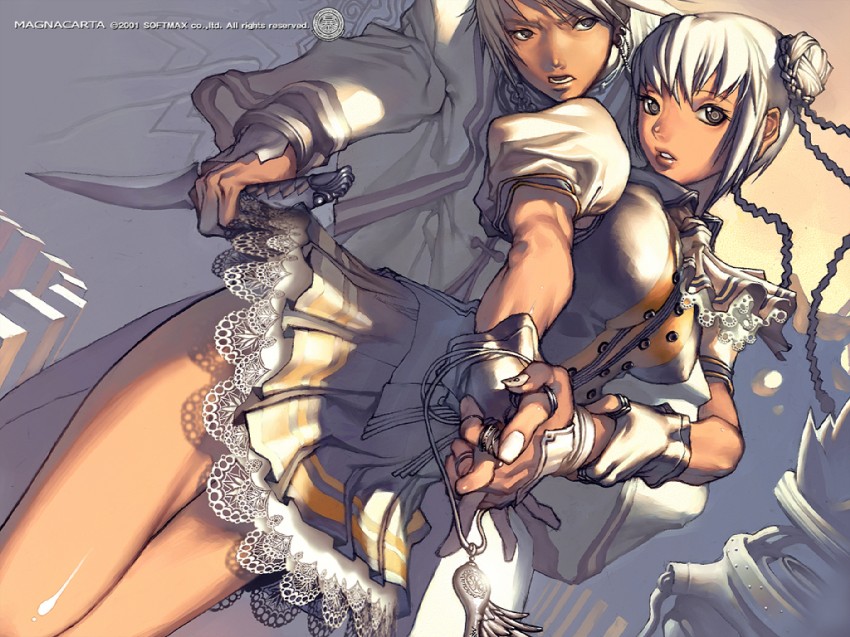 adora and calintz jerevinan (magna carta and 1 more) drawn by kim_hyung_tae