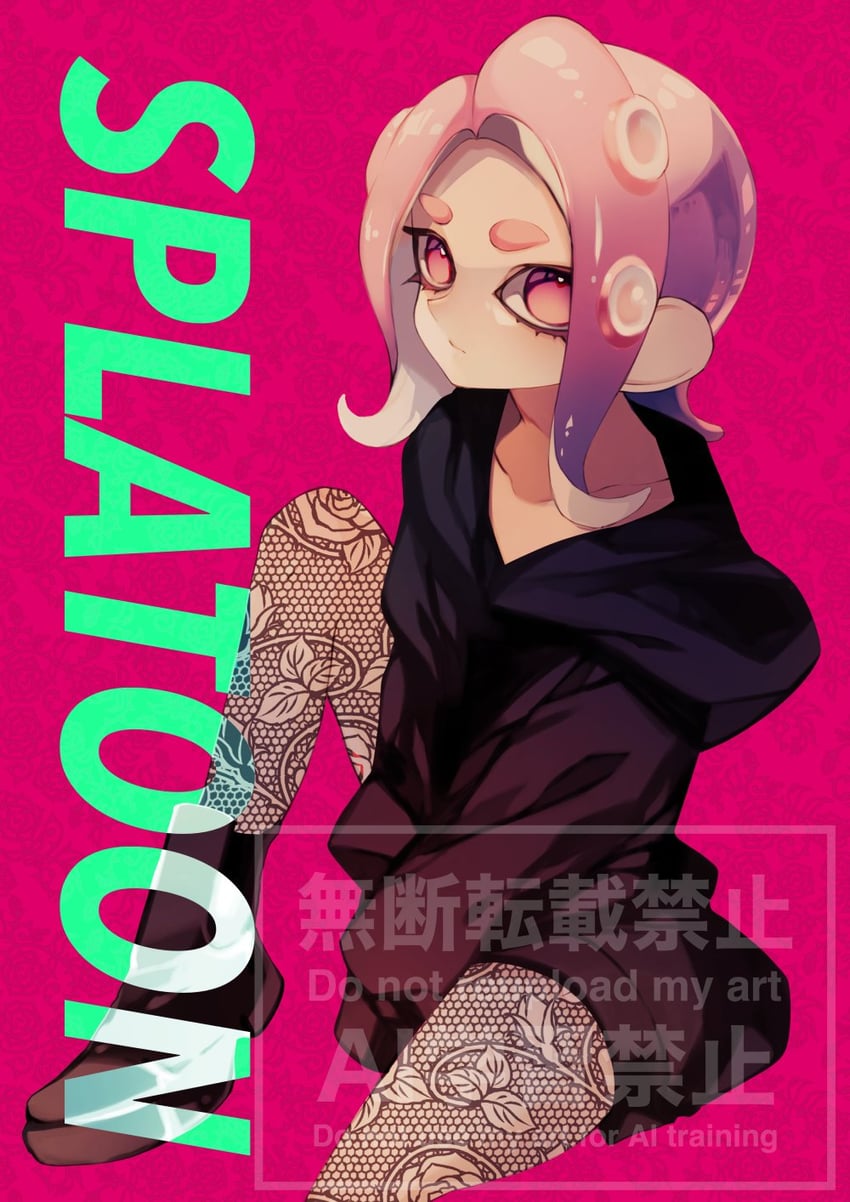 octoling player character and octoling girl (splatoon and 1 more) drawn by kainesato