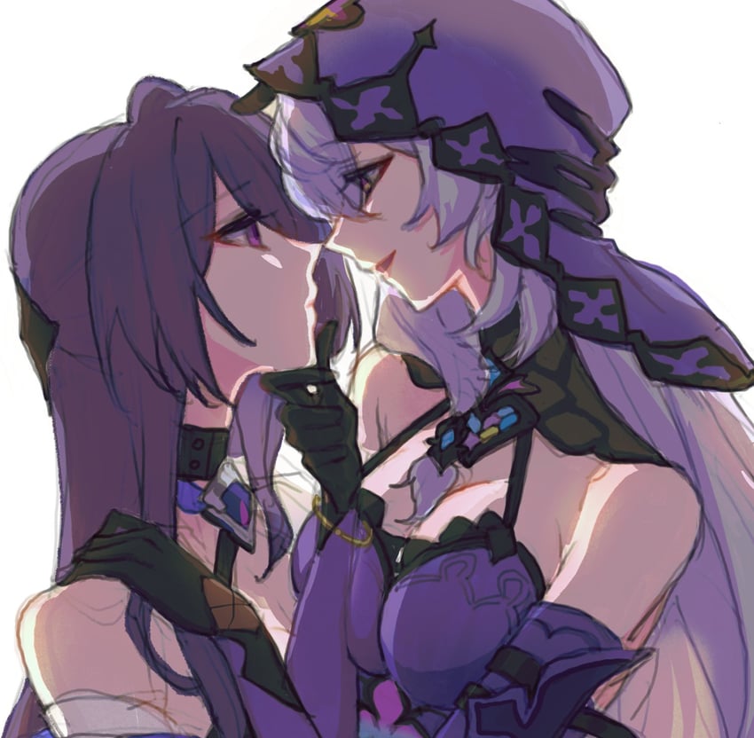 acheron and black swan (honkai and 1 more) drawn by 0214x0826