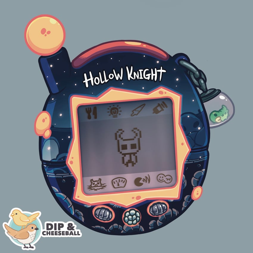 knight, grub, and zote (hollow knight and 2 more) drawn by muffinpines