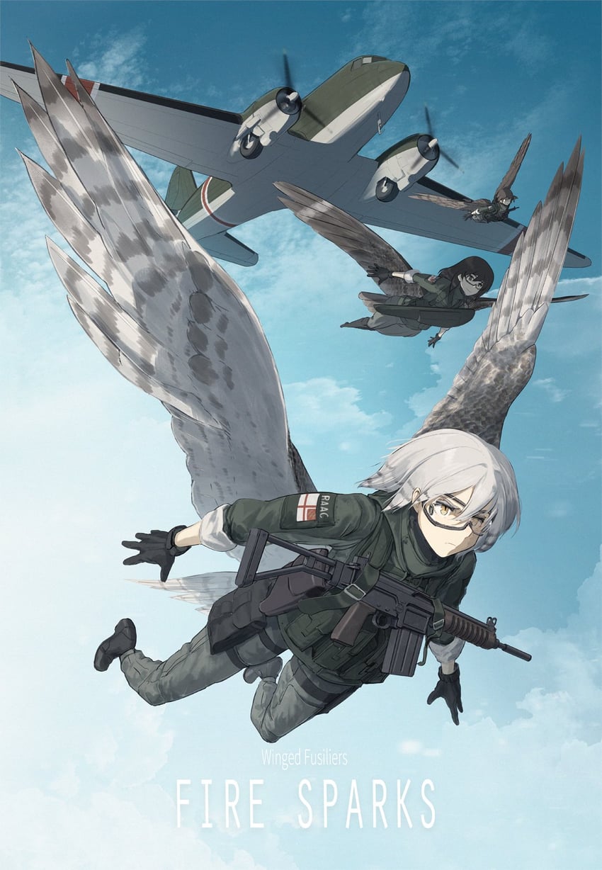 frances royce and miriam hawker (winged fusiliers) drawn by asterisk_kome