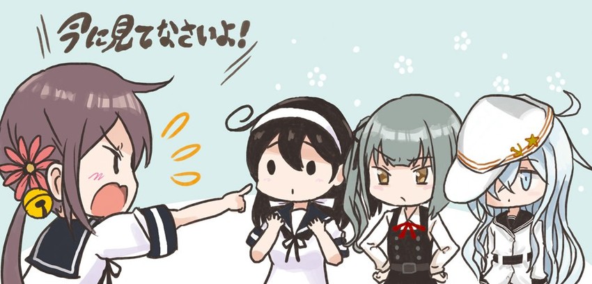 hibiki, ushio, akebono, kasumi, verniy, and 2 more (kantai collection) drawn by saiguchi_otoufu