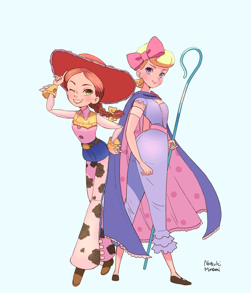 jessie the yodeling cowgirl and bo peep (toy story and 1 more) drawn by natsuki_nori