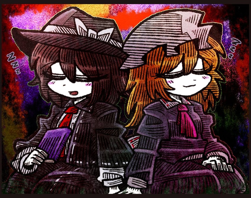 usami renko and maribel hearn (touhou) drawn by suenari_(peace)