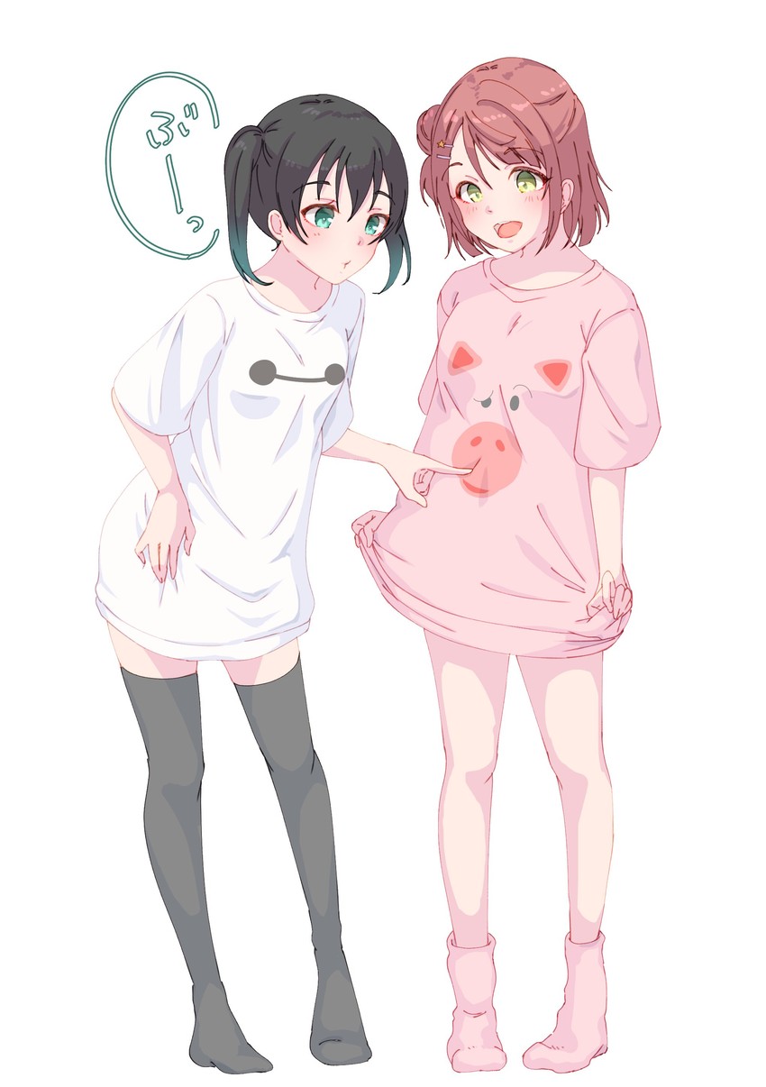 uehara ayumu and takasaki yu (love live! and 1 more) drawn by kobayashi_nyoromichi