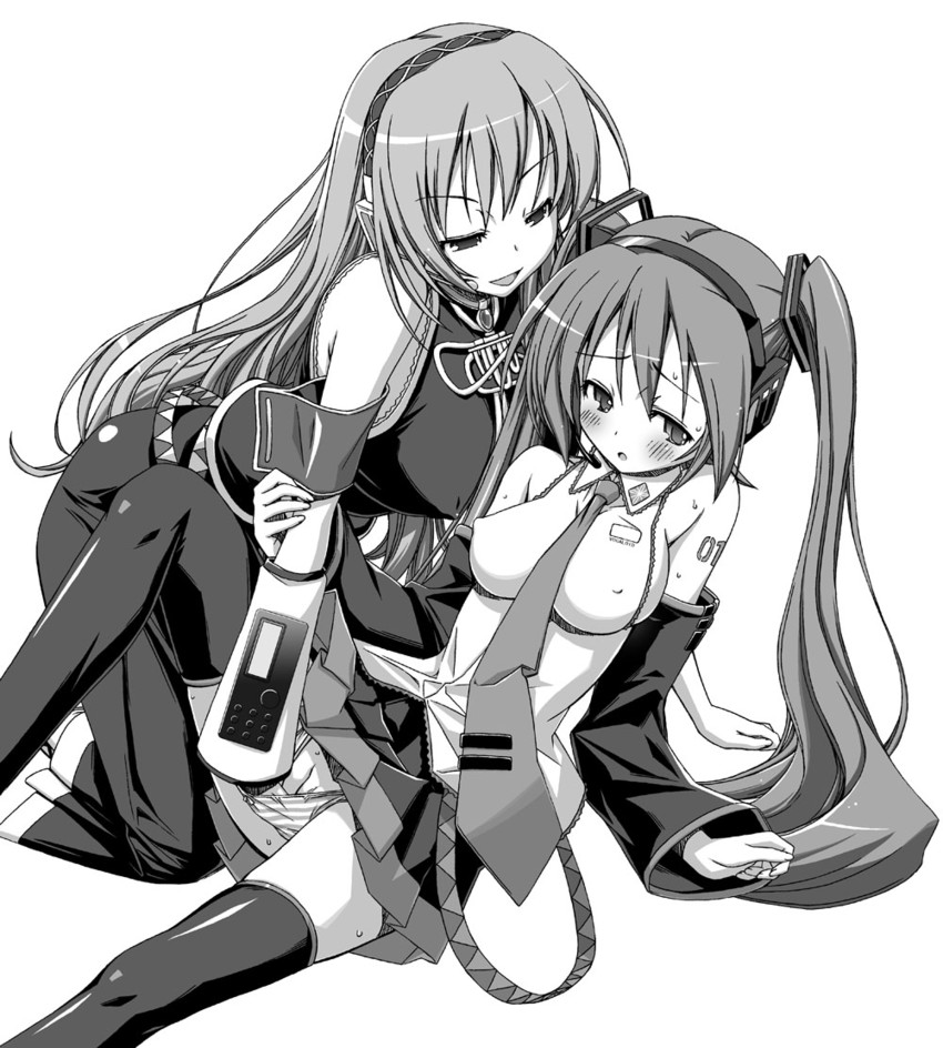 hatsune miku and megurine luka (vocaloid) drawn by yoshinaga_eikichi