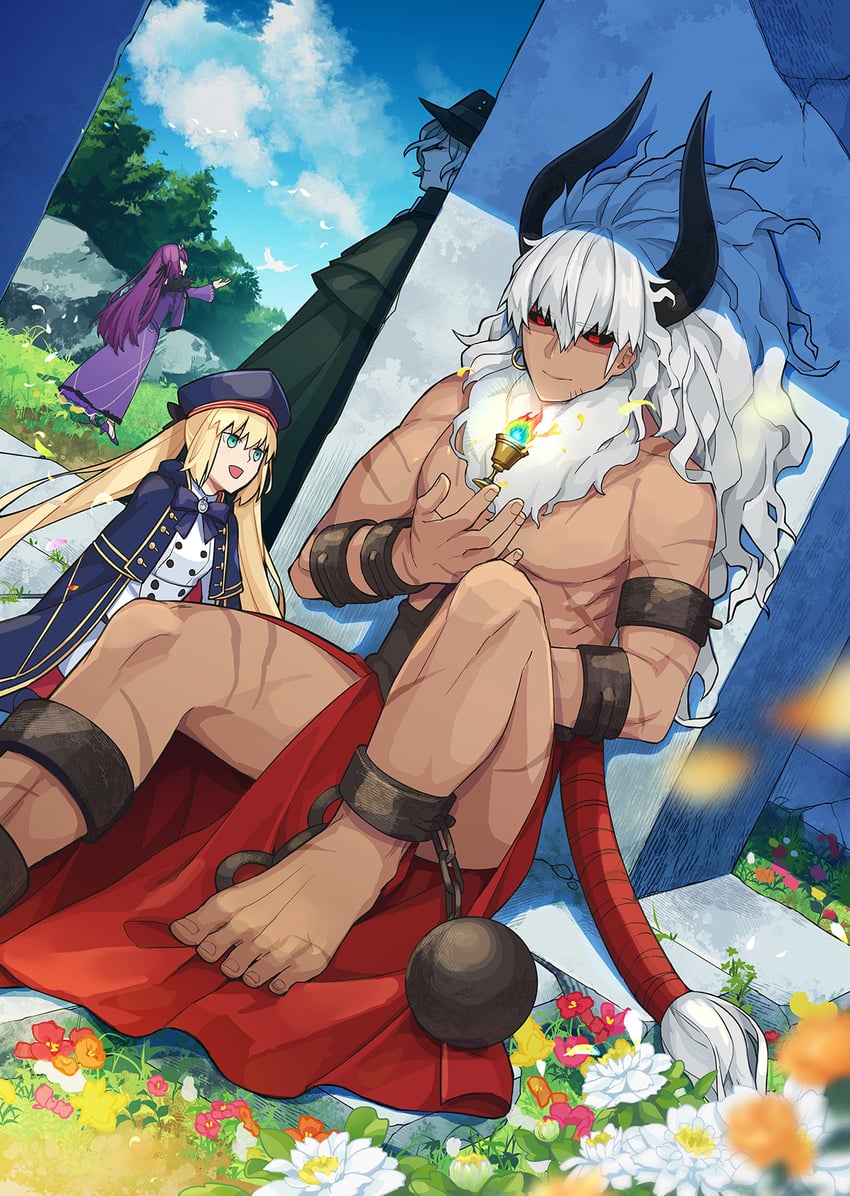 artoria pendragon, scathach, artoria caster, scathach skadi, edmond dantes, and 1 more (fate and 1 more) drawn by jest_ht90