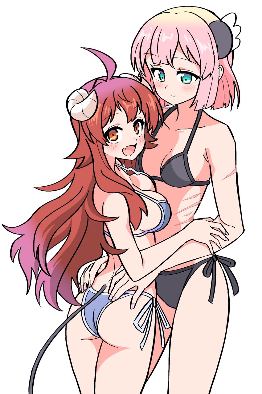 yoshida yuuko and chiyoda momo (machikado mazoku) drawn by hiroshix31