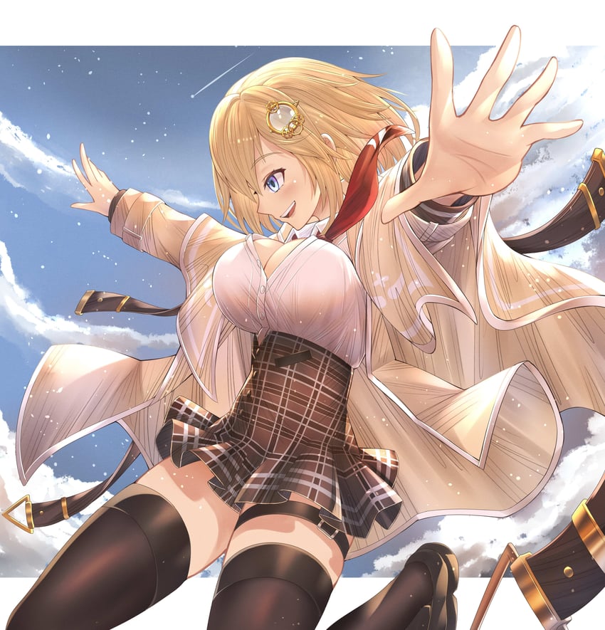 watson amelia (hololive and 1 more) drawn by honkivampy