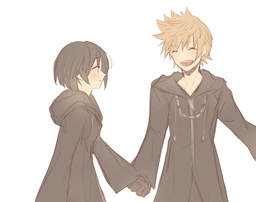 roxas and xion (kingdom hearts and 1 more) drawn by printemps