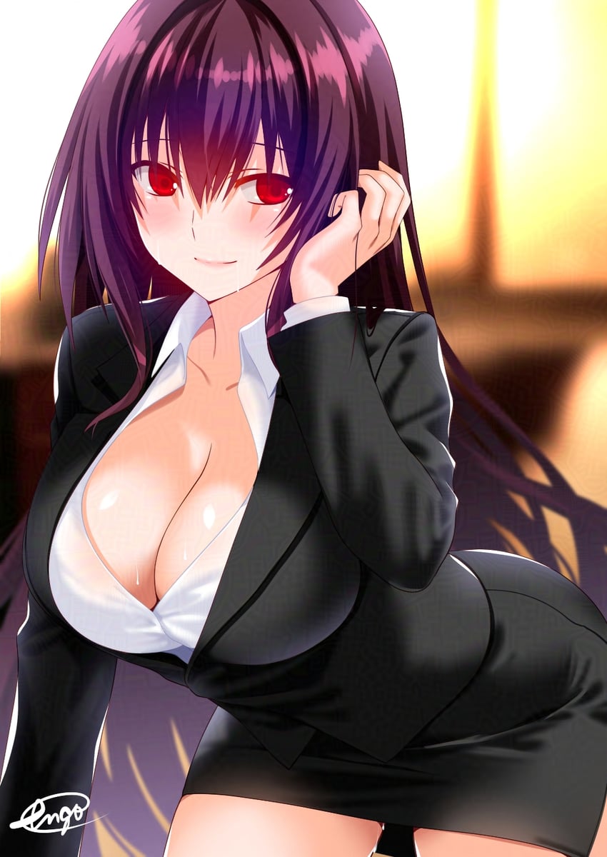 scathach (fate and 1 more) drawn by engo_(aquawatery)