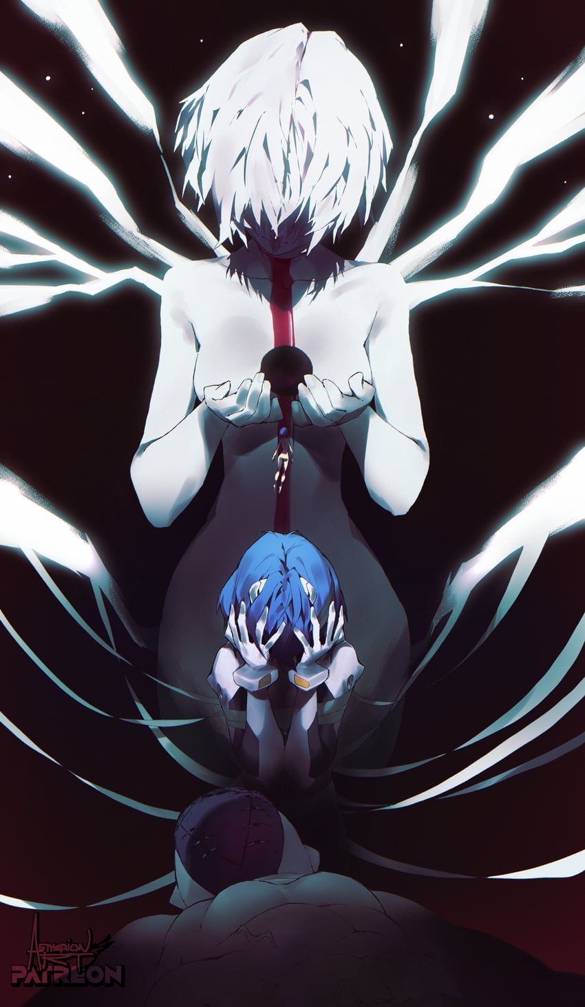 ayanami rei and lilith (neon genesis evangelion and 1 more) drawn by aetherion