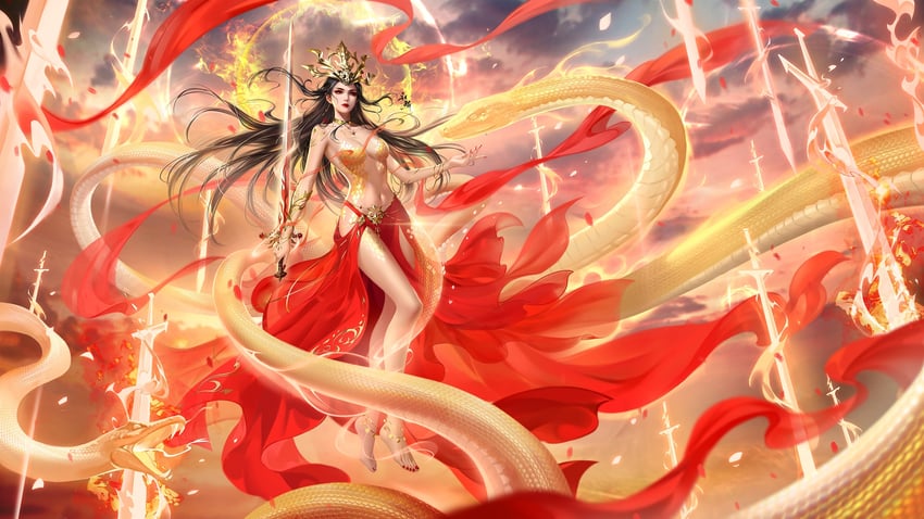 cai lin (doupo cangqiong) drawn by ye_dian_pikaqiu