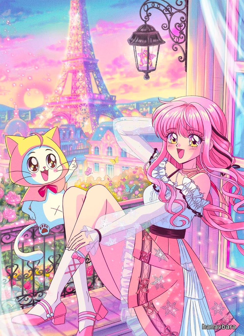 nikki, momo, and perfect start (nikki and 1 more) drawn by hanavbara