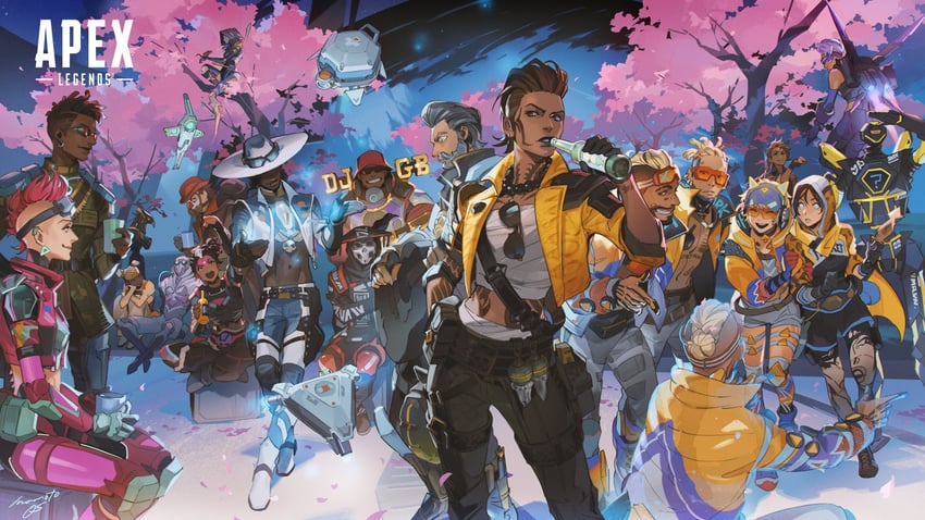 wattson, wraith, crypto, octane, valkyrie, and 37 more (apex legends) drawn by iwamoto_zerogo