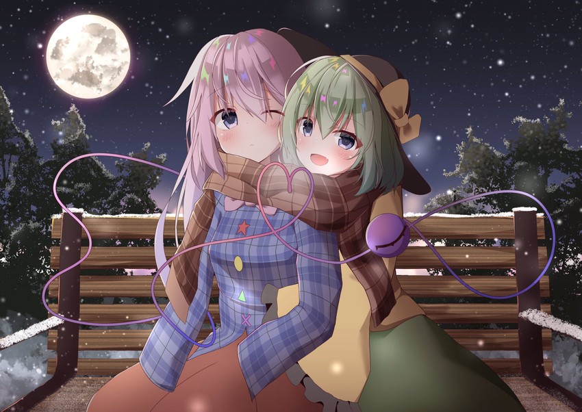 komeiji koishi and hata no kokoro (touhou) drawn by kirikaze_ren