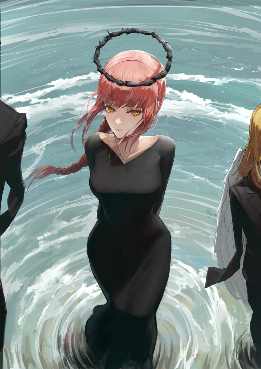 makima, hayakawa aki, and angel devil (chainsaw man) drawn by huinjebi