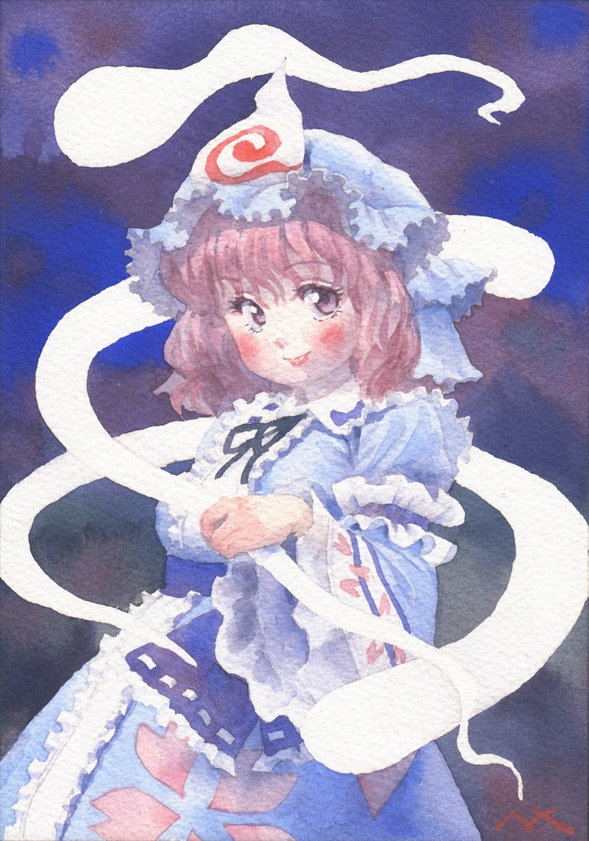 saigyouji yuyuko (touhou) drawn by misawa_hiroshi