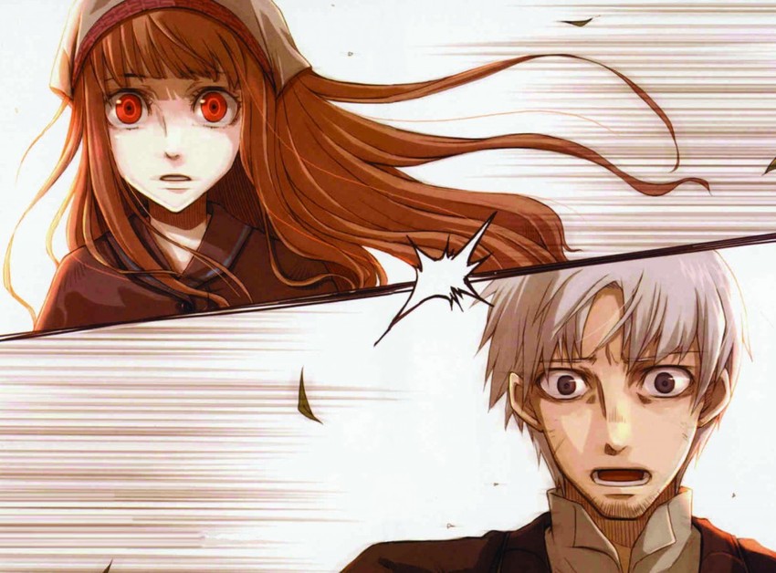 holo and craft lawrence (spice and wolf) drawn by ayakura_juu